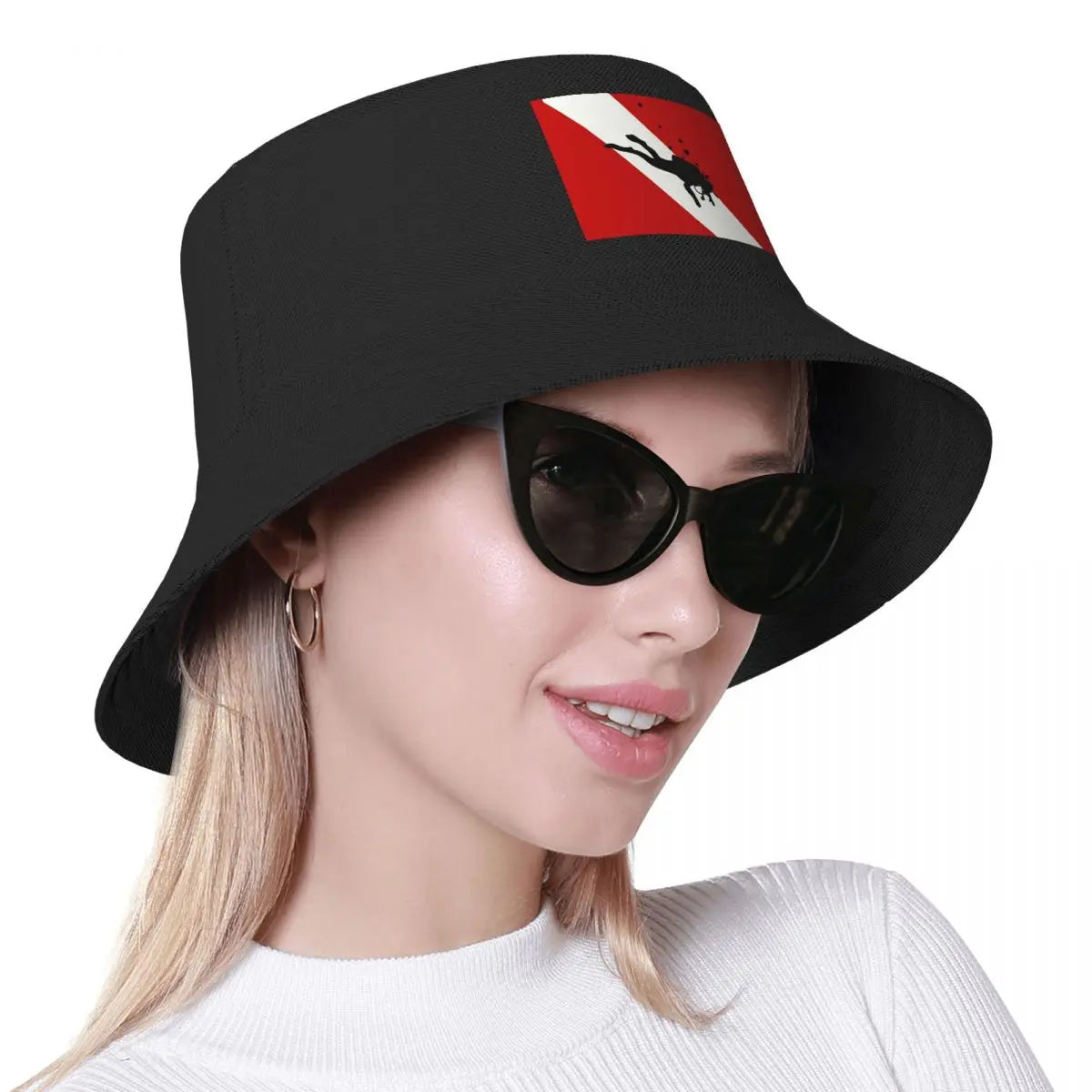 Scuba Dive Flag Bubble Outdoor Bucket Hat