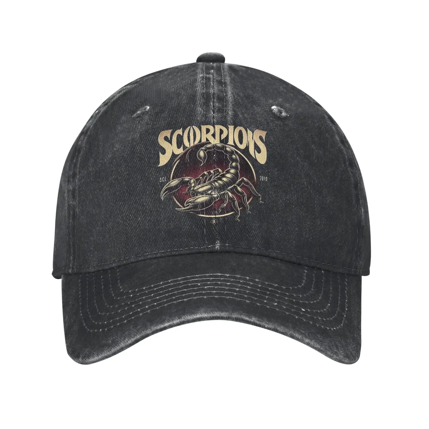 Scorpions Rock Band Washed Trucker Baseball Cap