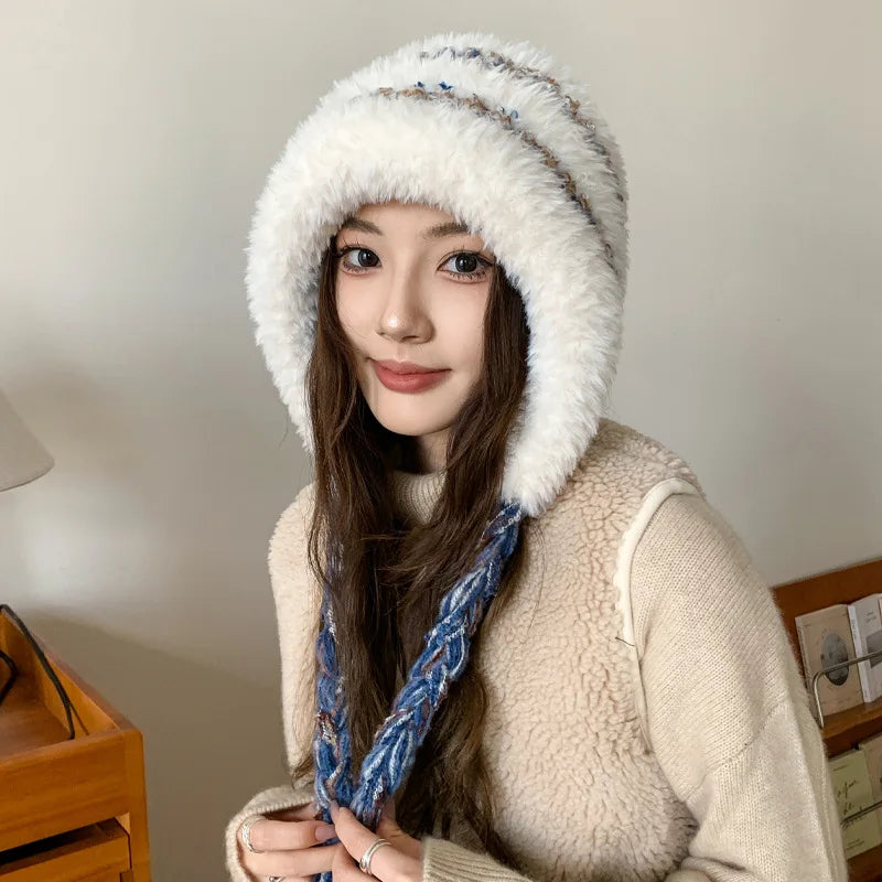 Women's Plush Warm Cozy Knit Bucket Hat