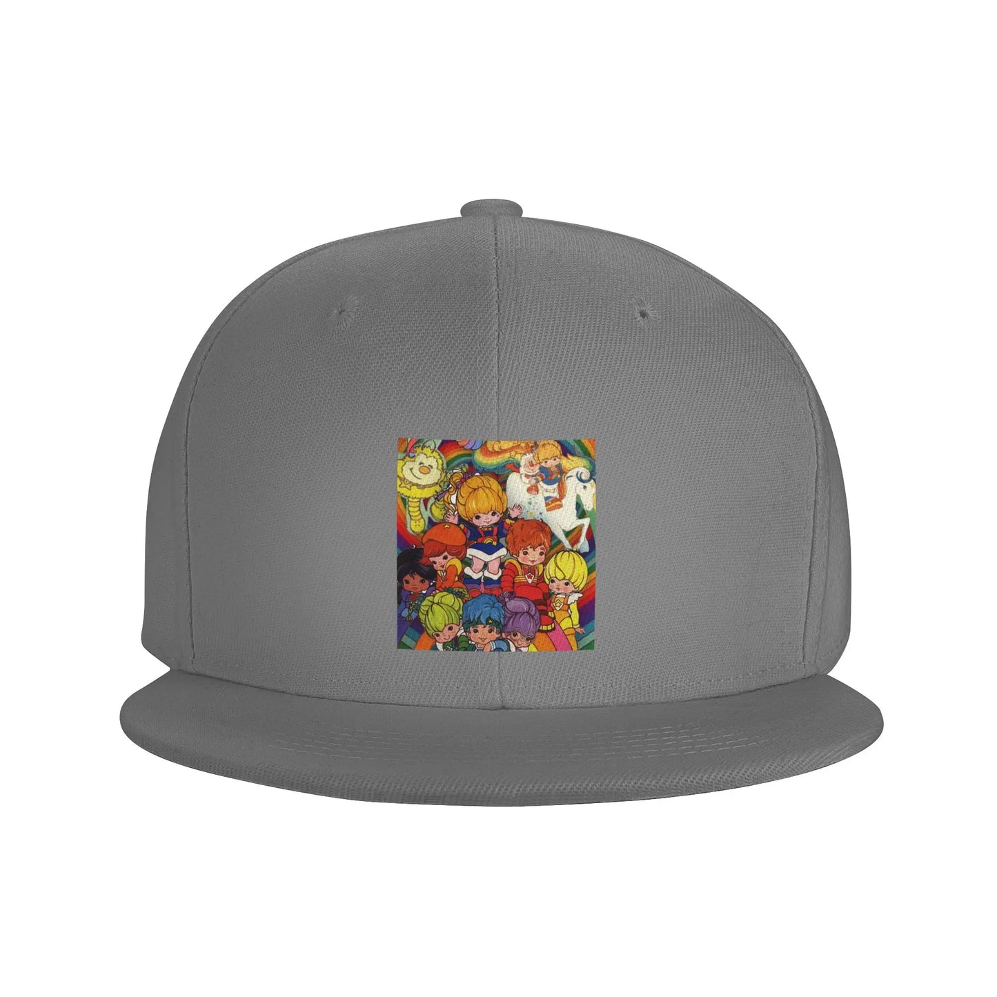 Bright Rainbow Colorful Pattern Breathable Snapback Cap