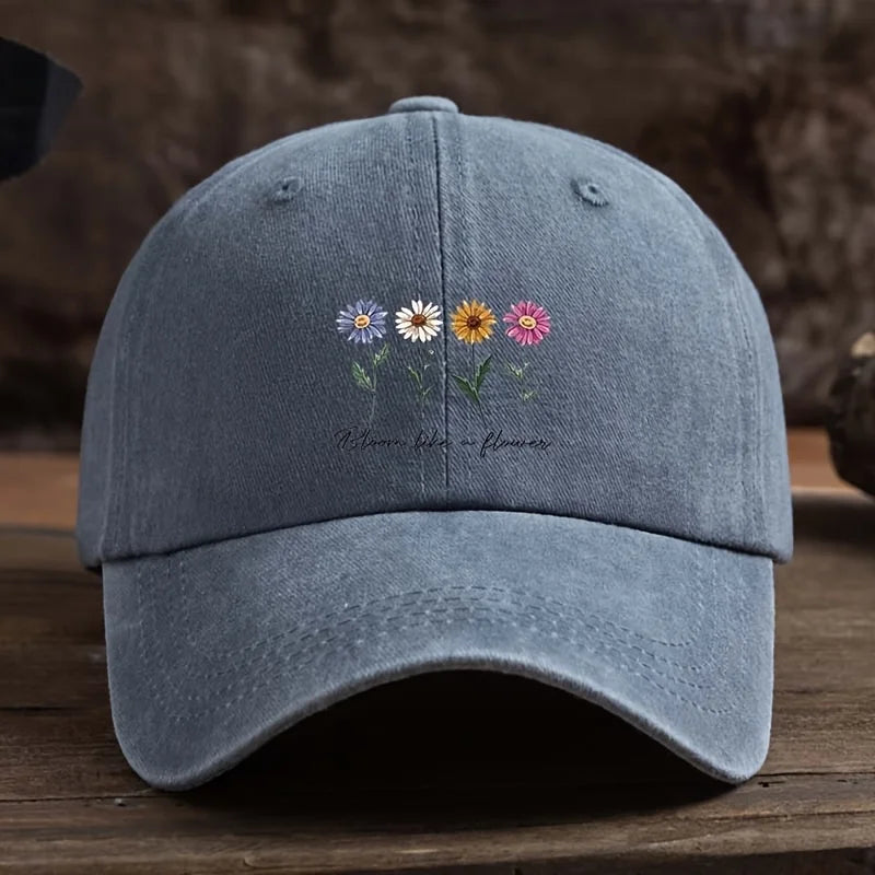 Unisex Floral Print Duckbill Baseball Cap