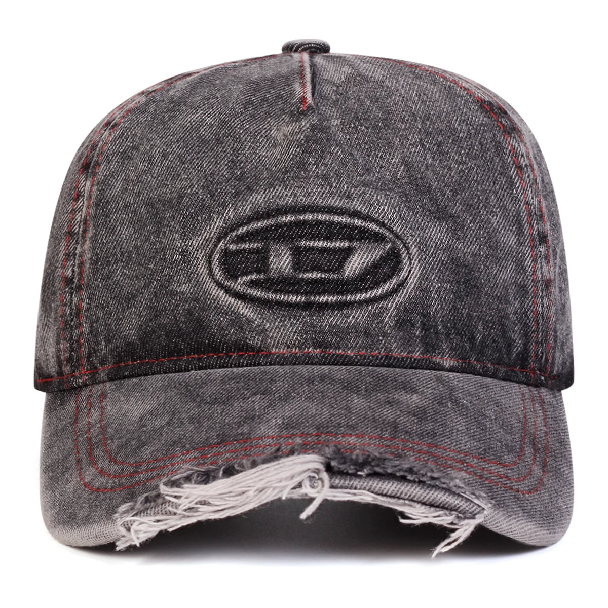 Unisex Stamped D Letter Denim Hole Baseball Caps