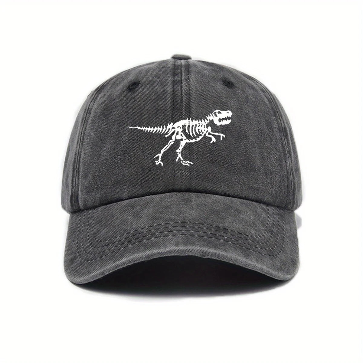 Dinosaur Skeleton Print Casual Street Baseball Cap