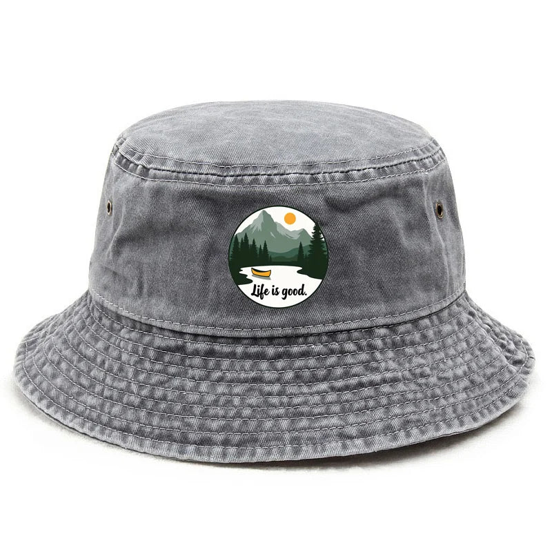 Customize Optimistic Style Cotton Washed Outdoor Gift Bucket Hat