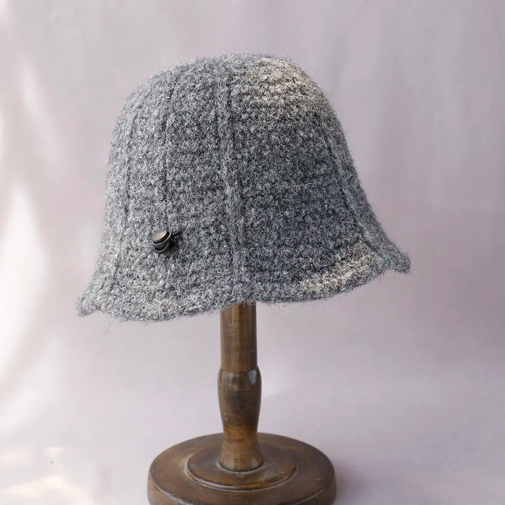 Wool Knitted Winter Bucket Hat