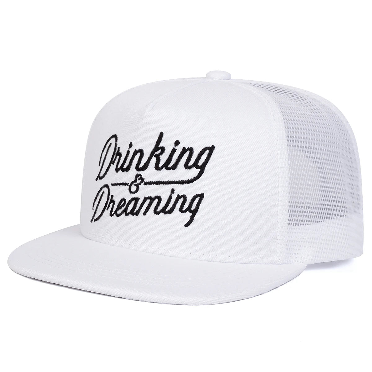 Unisex Drinking Dreaming Embroidery Hip-hop Net Hats