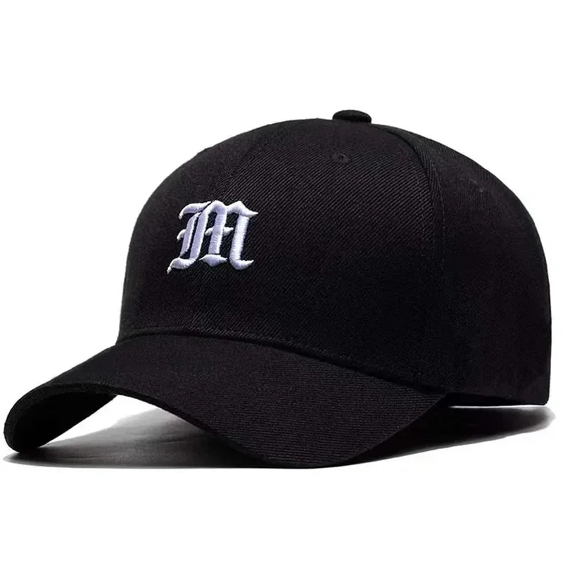 Unisex M Letter Embroidery Baseball Caps