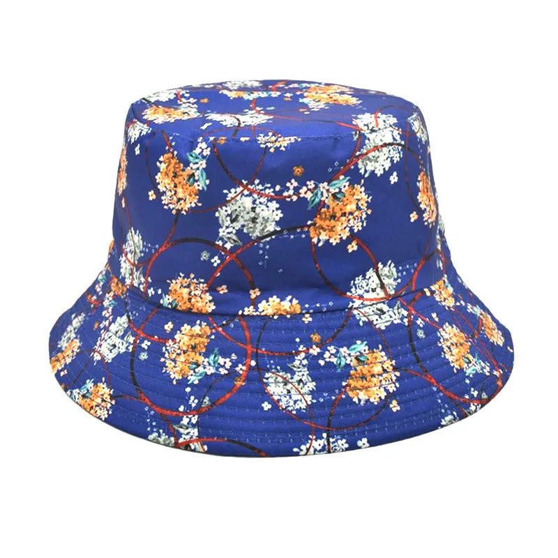 Polyester Flower Print Bucket Hat for Women