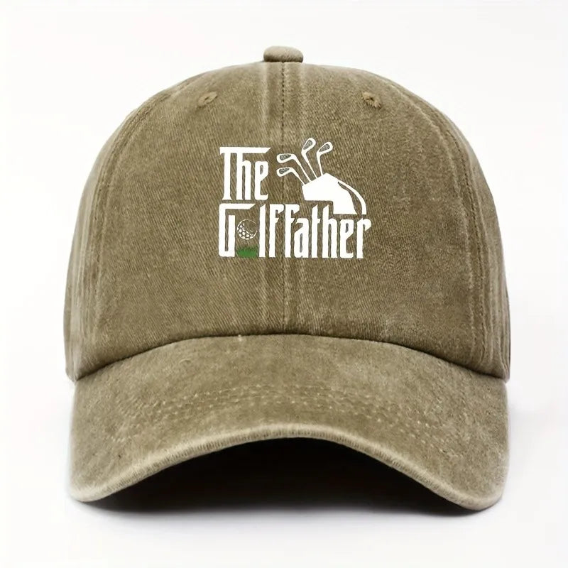 The Golffather Distressed Cotton Adjustable Baseball Cap