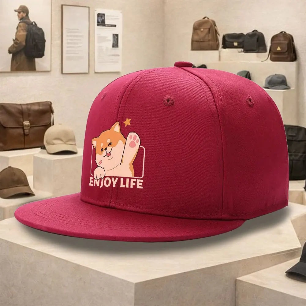 Shiba Inu Enjoy Life Streetwear Snapback Cap