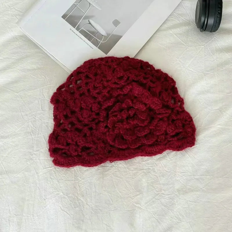 Bohemian 3D Floral Crochet Bucket Hat