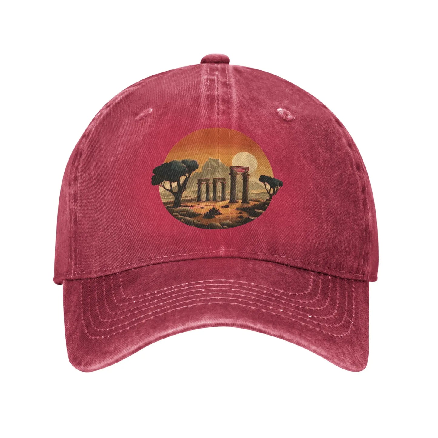 Iran Cultural Design Washed Y2K Baseball Cap