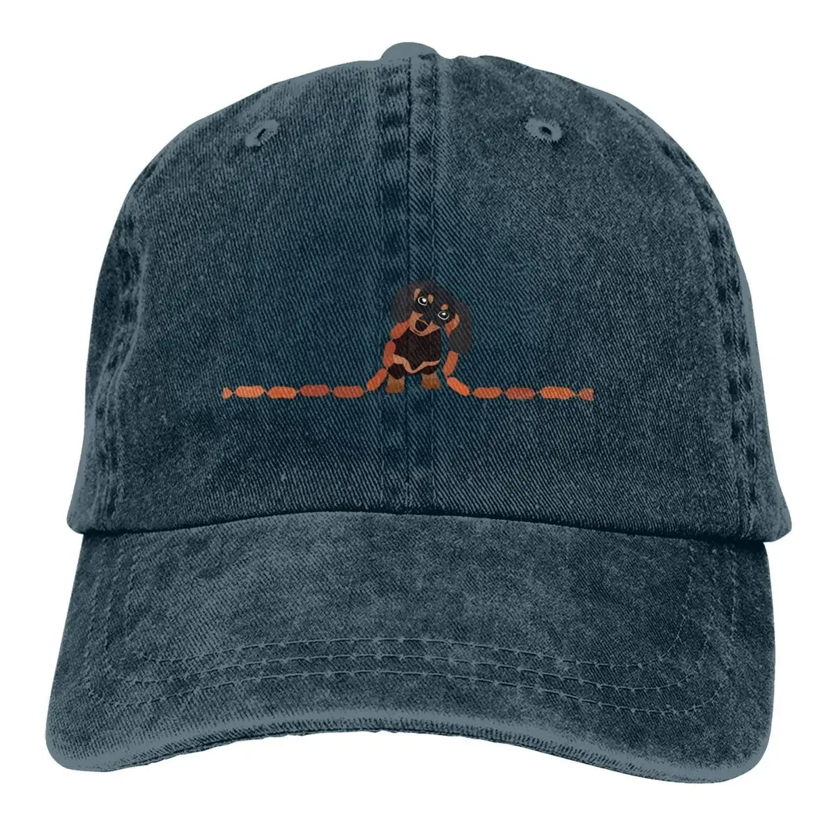 Dachshund Cute Dog Lovers Washed Denim Baseball Cap