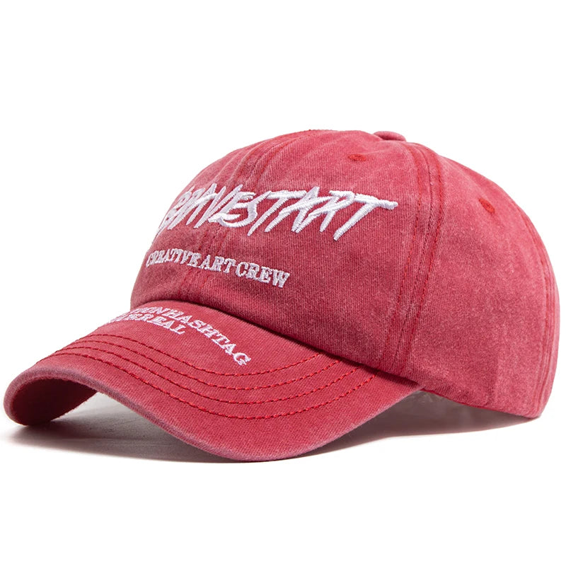 Embroidered Cotton Casual Retro Travel Baseball Cap