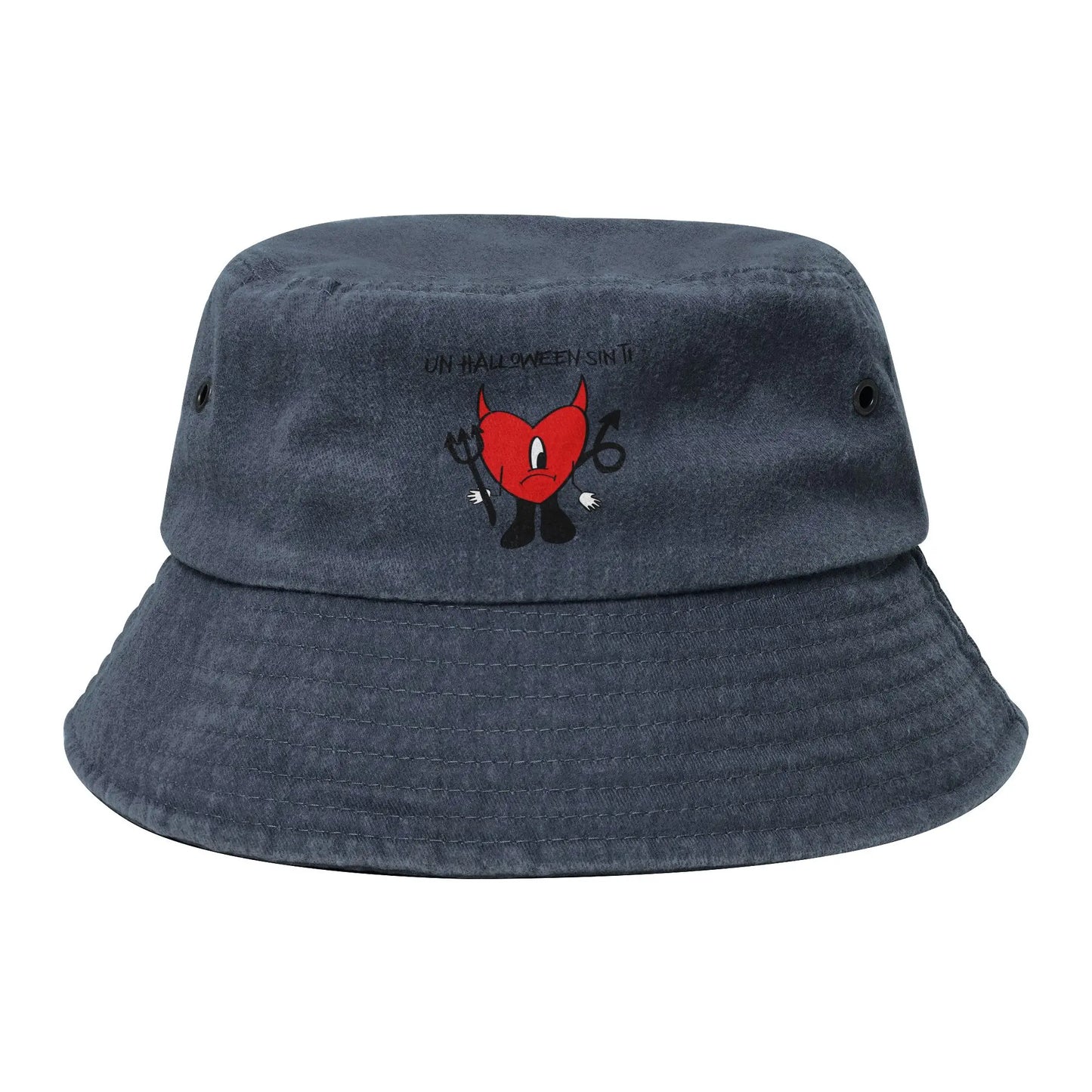 Bad Bunny Washed Denim Packable Bucket Hat