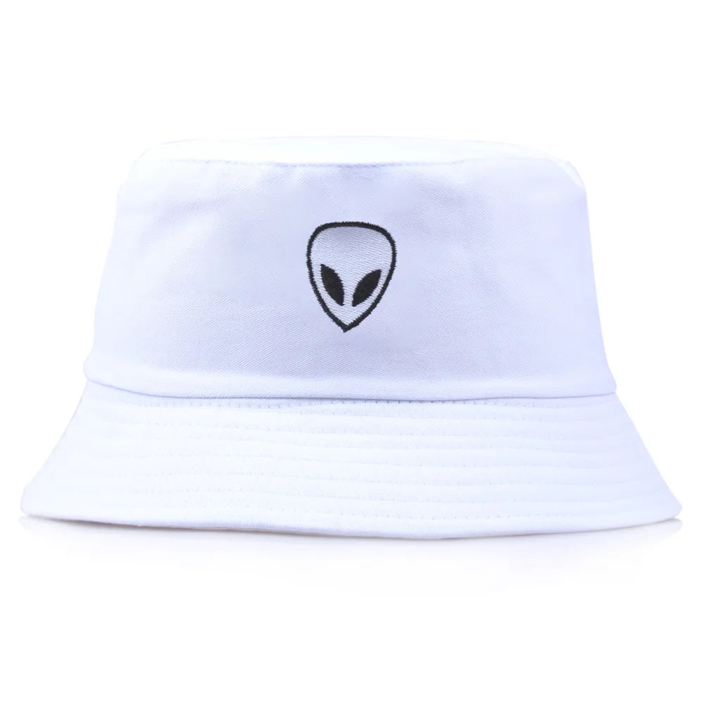 Unisex Embroidered Alien Bucket Hat