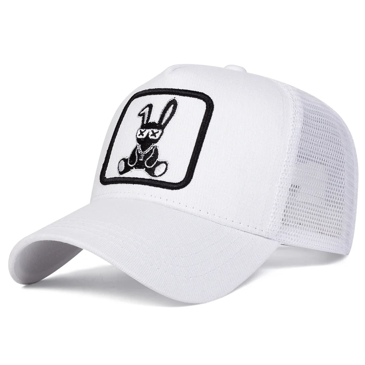 Unisex Cartoon Rabbit Embroidery Baseball Net Caps