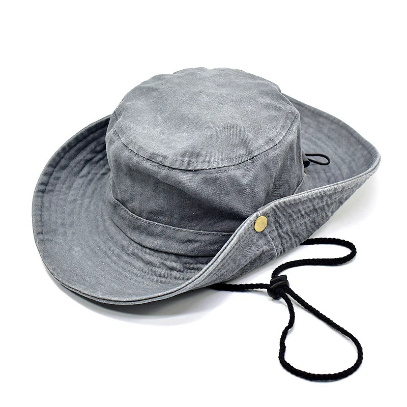 Vintage Washed Denim Unisex Bucket Hat