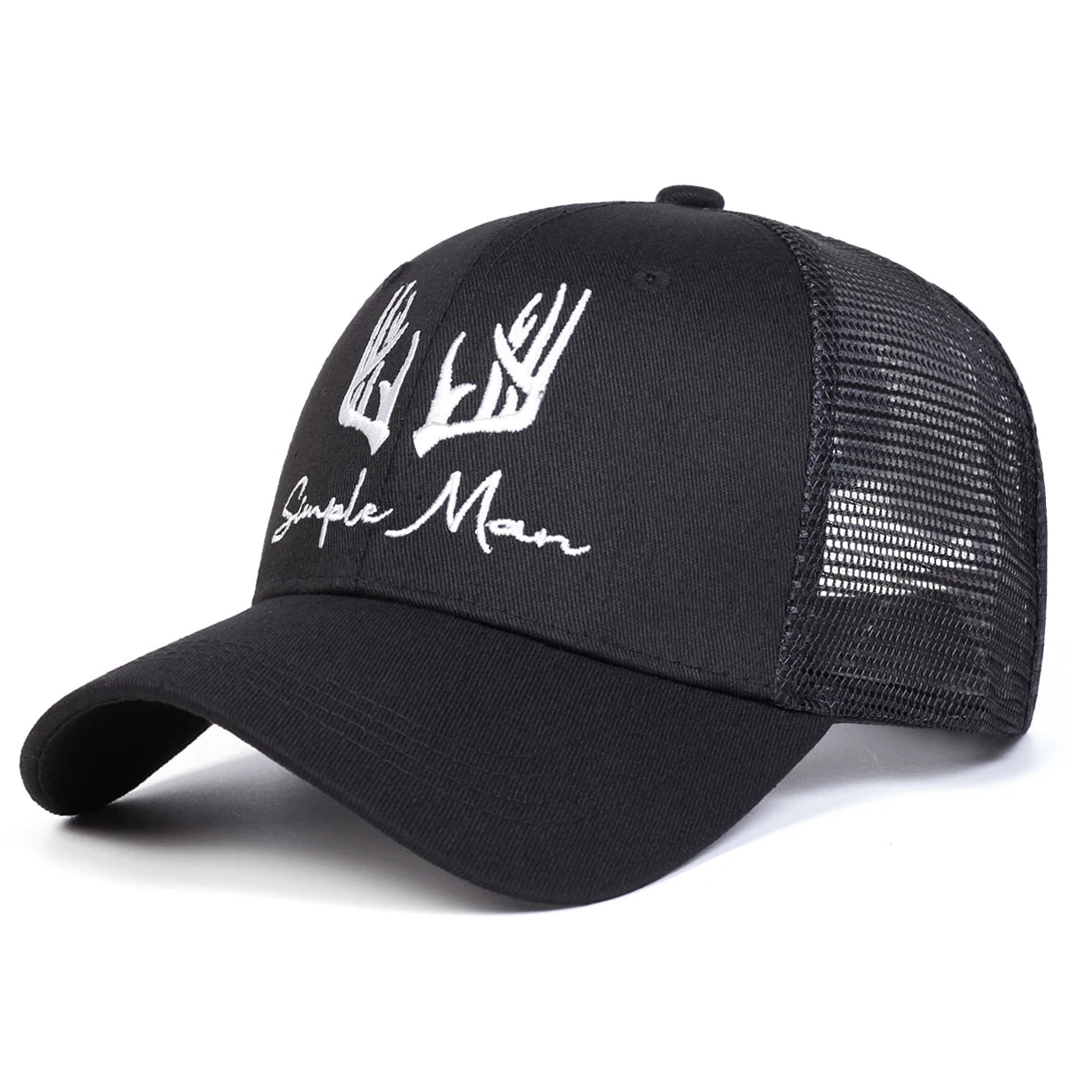Unisex Antlers SIMPLE MAN Embroidery Baseball Caps