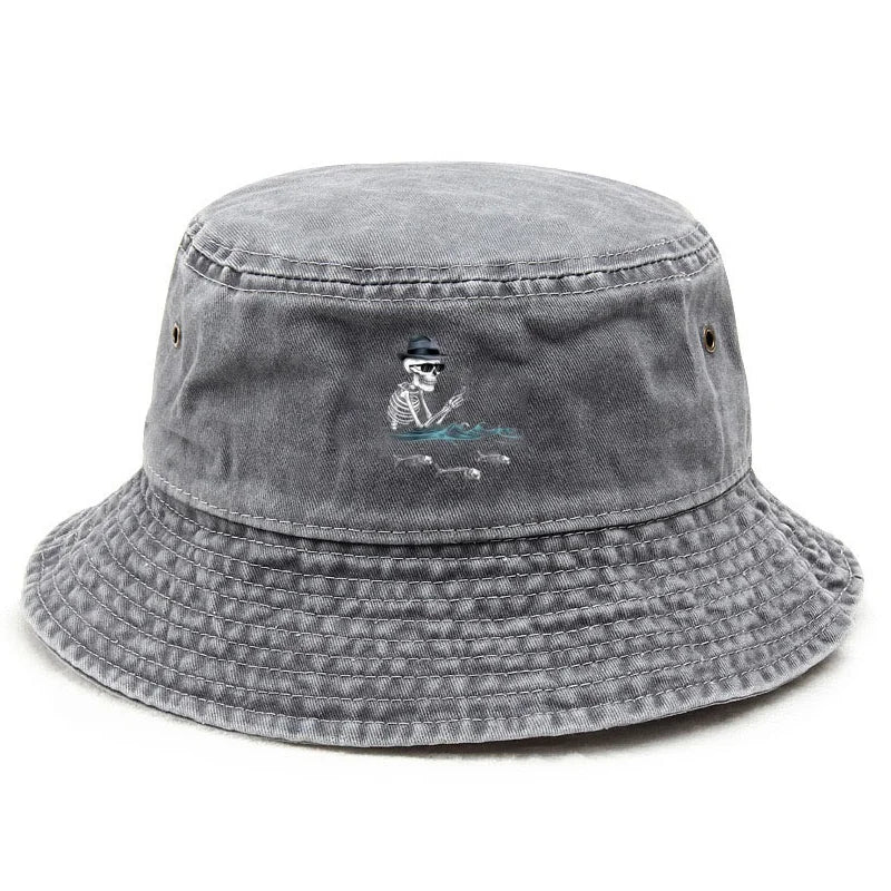 Vintage Gothic Macabre Print Bucket Hat