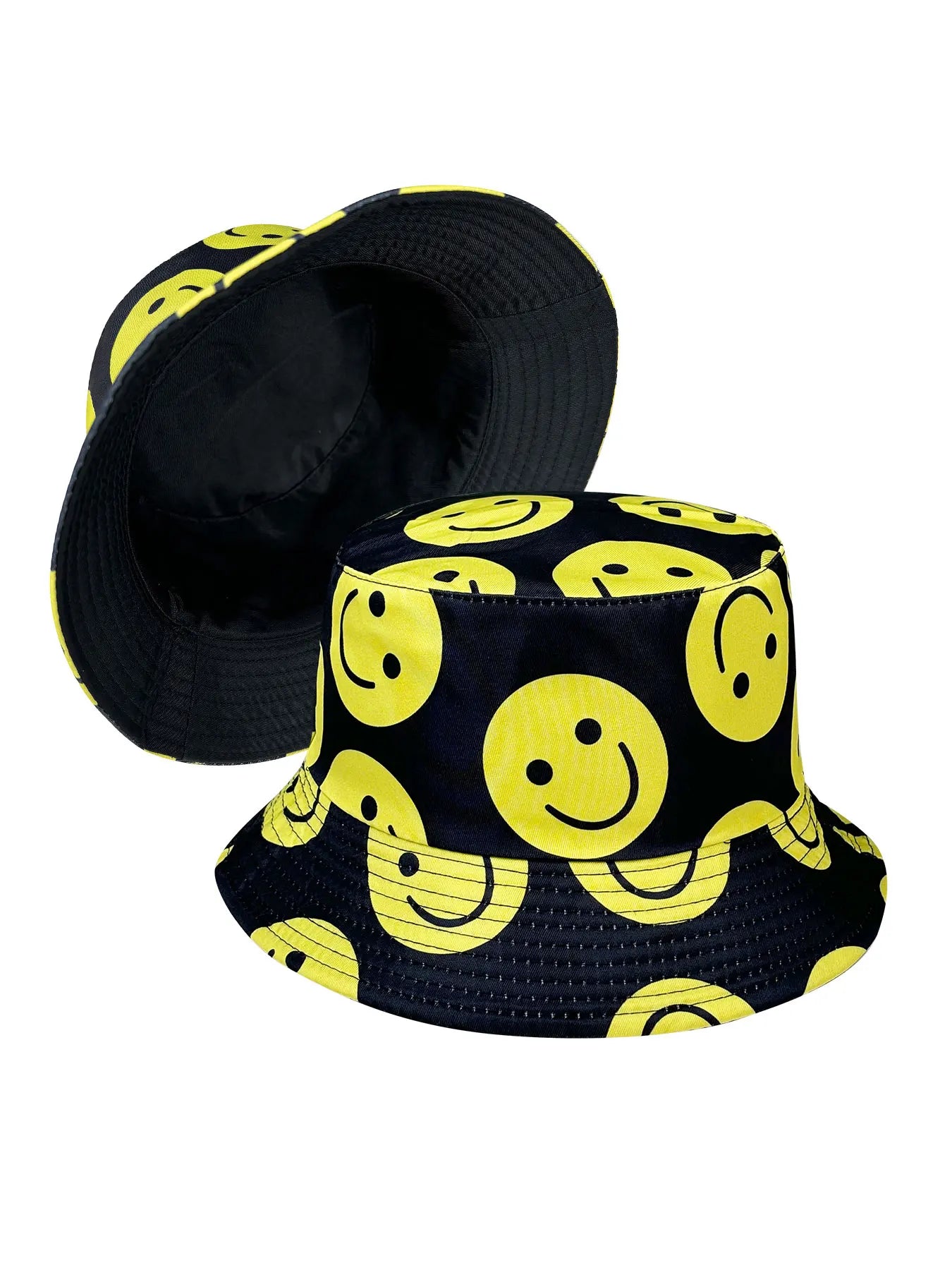 Reversible Smiley Face Bucket Hat