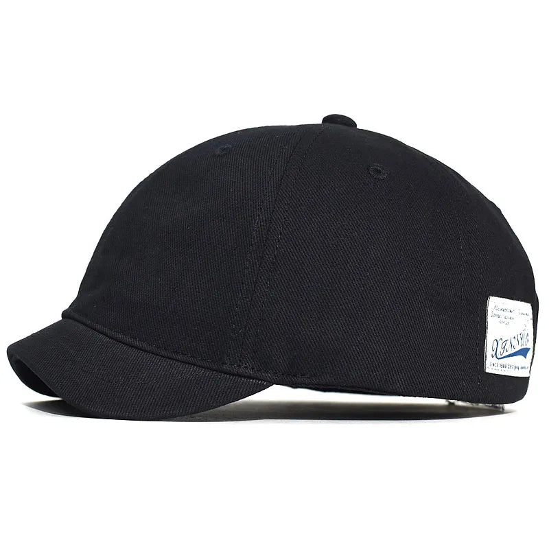 Short Brim Vintage Cotton Baseball Cap