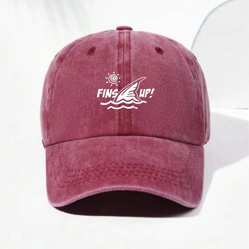 Vintage Washed Cotton Coastal Beach Life Baseball Cap