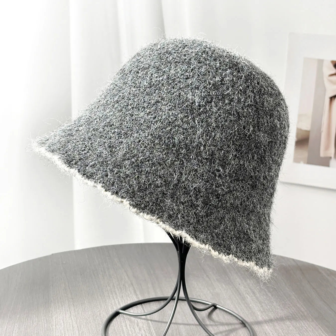 Chanel-Style Knitted Wool Autumn Winter Bucket Hat