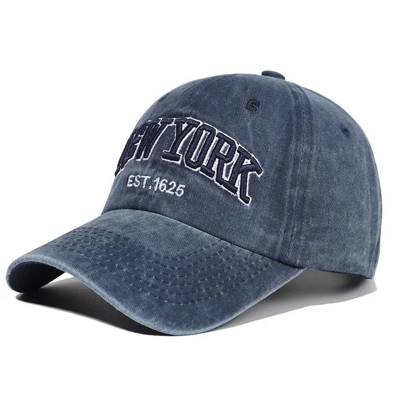 New York Embroidered Washed Snapback Baseball Cap