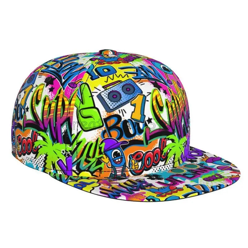 Colorful Graffiti Art Print Snapback Baseball Cap