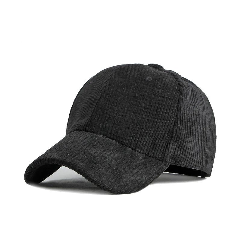 Solid Color Corduroy Warm Autumn Winter Baseball Cap