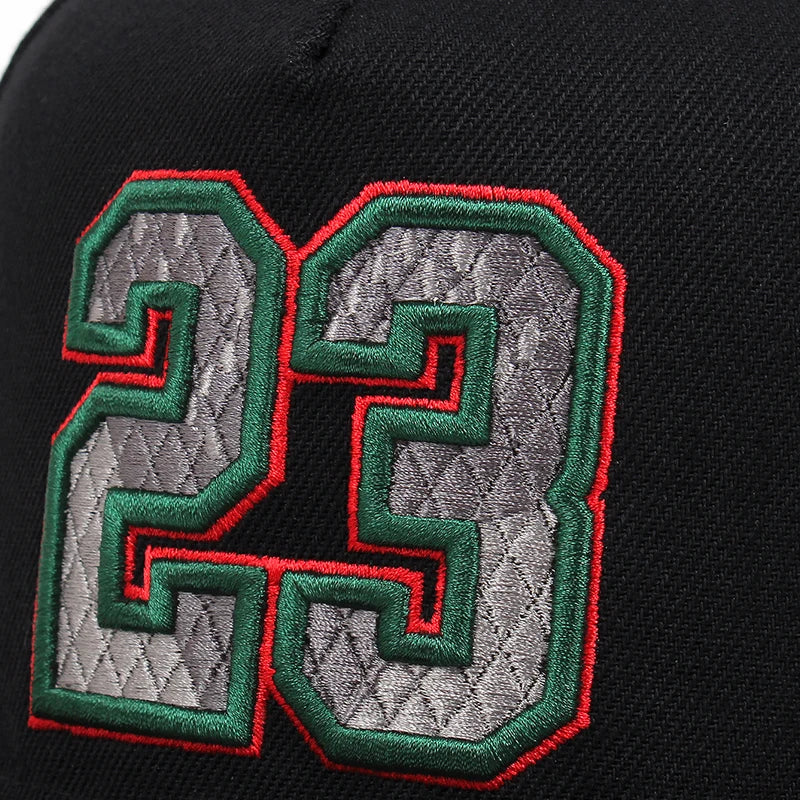 Unisex 23 Embroidered Suede Baseball Cap