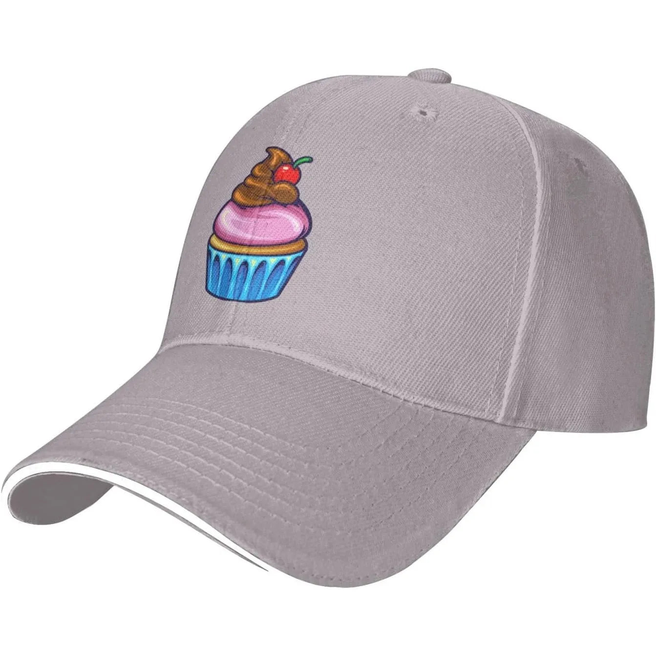 Cupcake Cherry Dessert Adjustable Polyester Baseball Cap