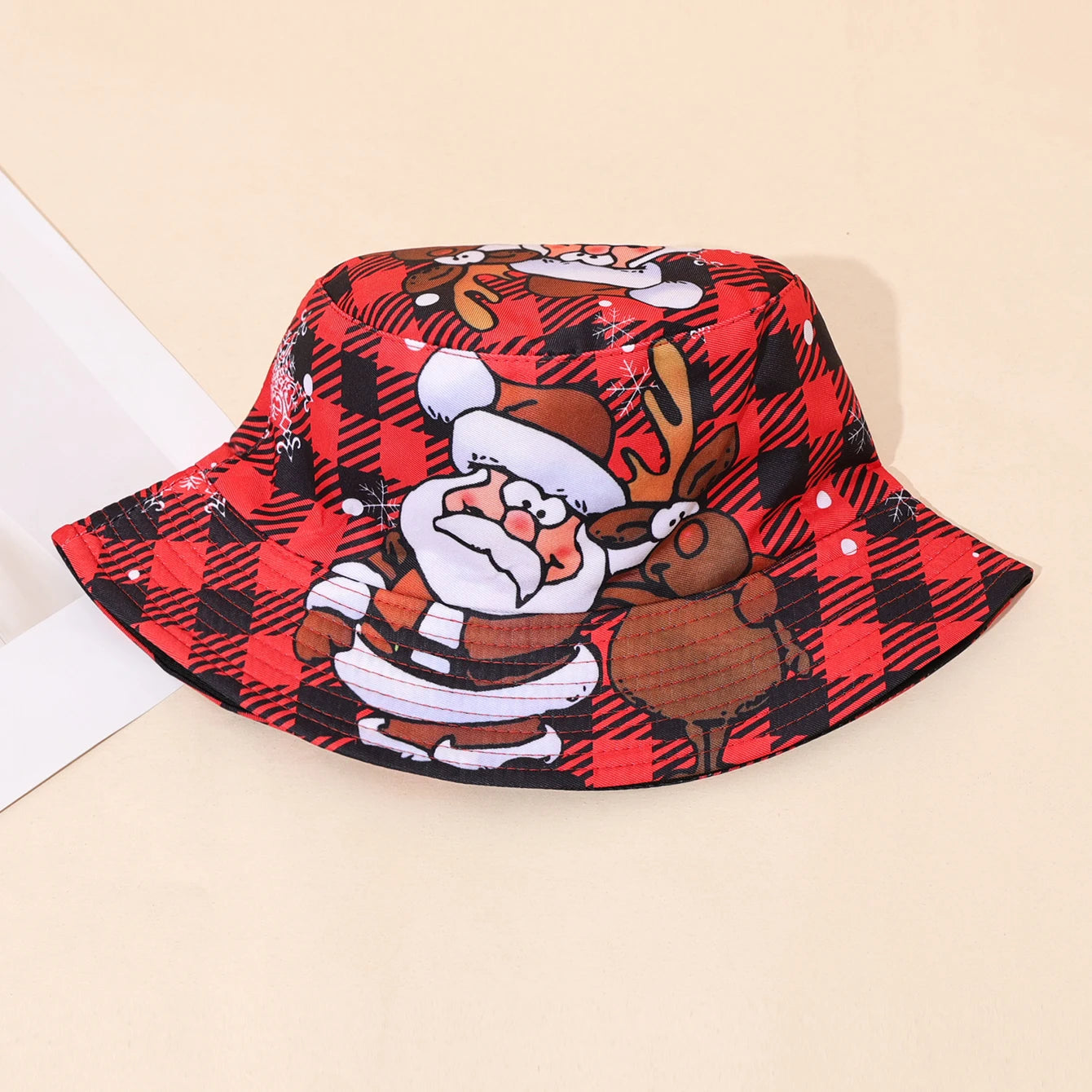 Santa Claus Printed Christmas Bucket Hat