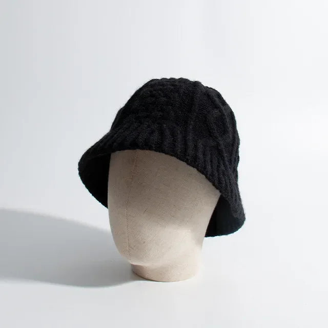 Women's Wool Blend Knitted Bucket Hat