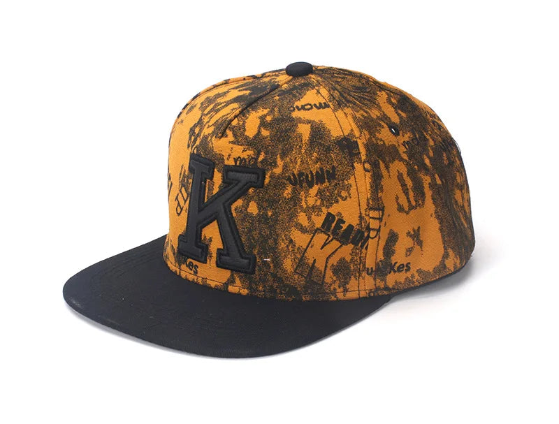 K Letter Hip Hop Snapback Cap