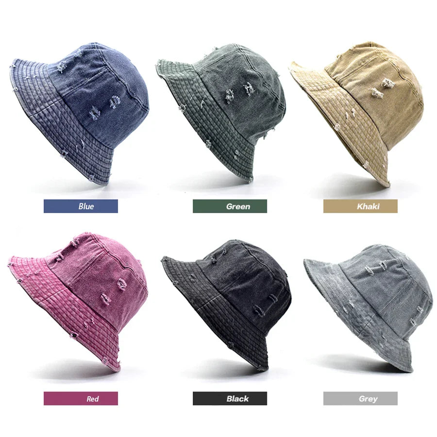 Vintag Bucket Hats Lady Male Spring Summer Autumn Panama Fisherman Cap Hat For Women Men
