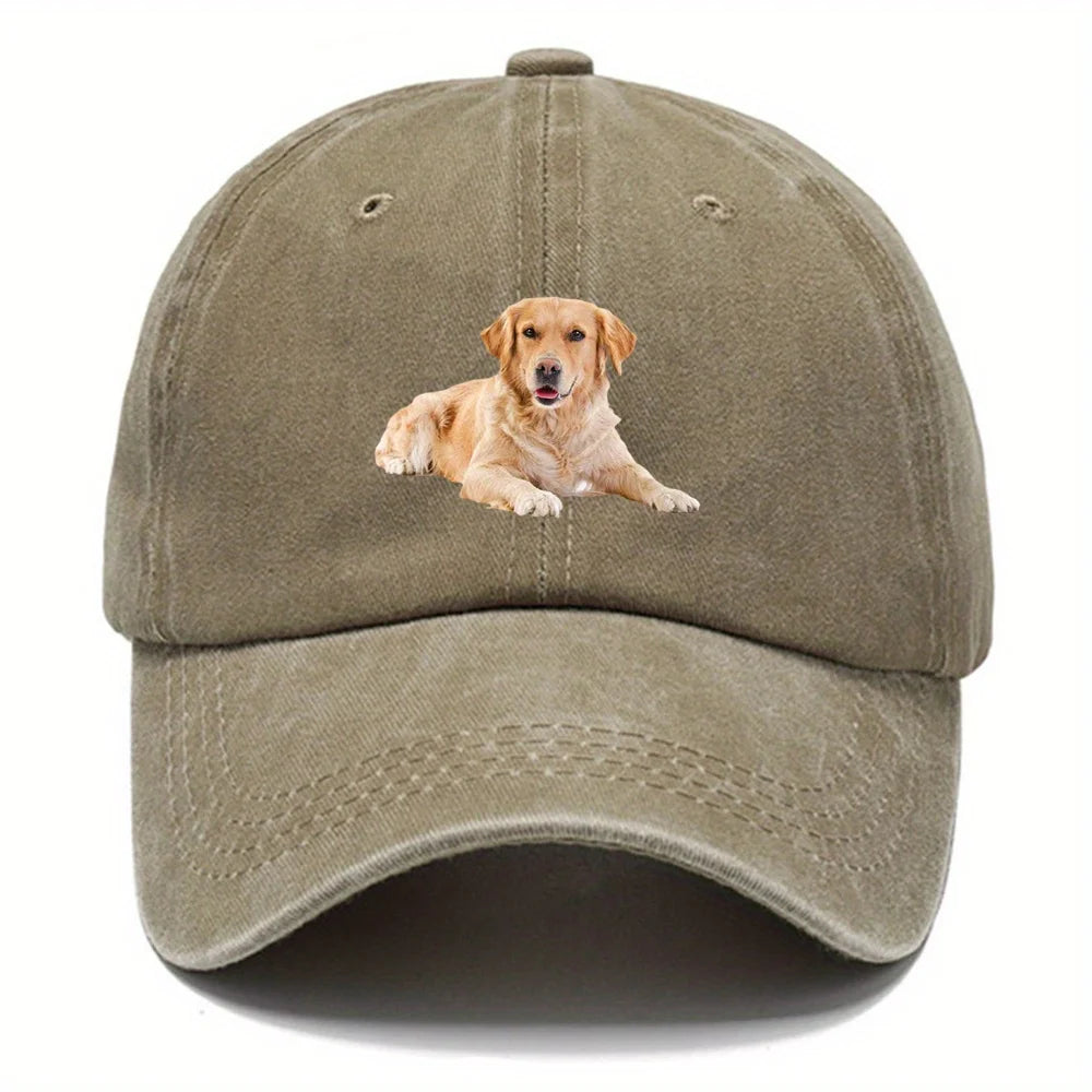 Golden Retriever Printed Hip Hop Baseball Cap