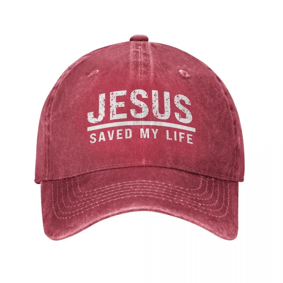 Jesus Saved My Life Washed Cotton Baseball Cap