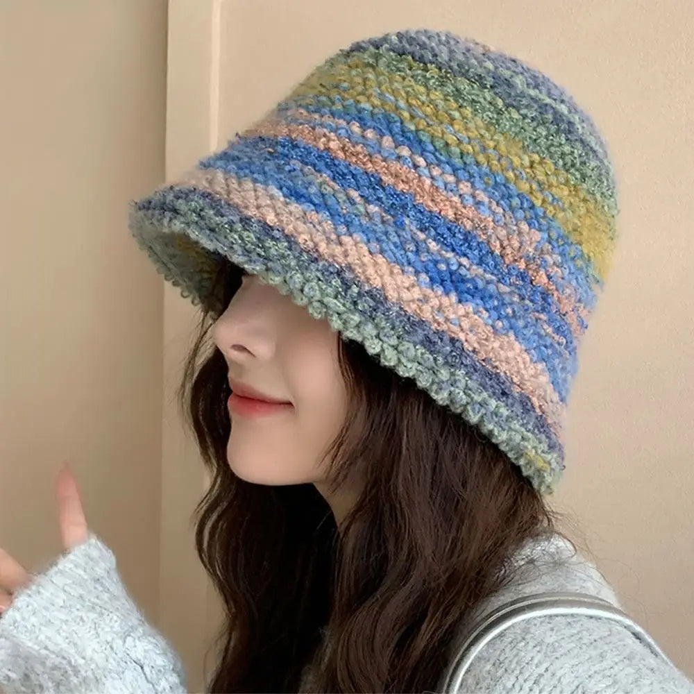 Women's Dopamine Faux Fur Plush Bucket Hat