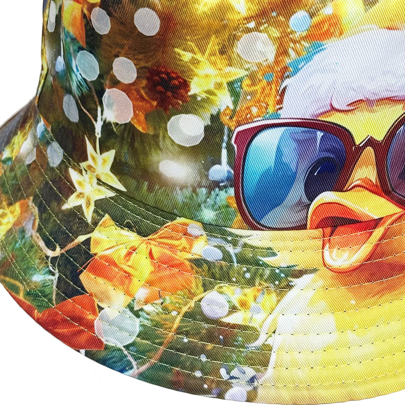 Christmas Little Yellow Duck Reversible Foldable Bucket Hat Unisex