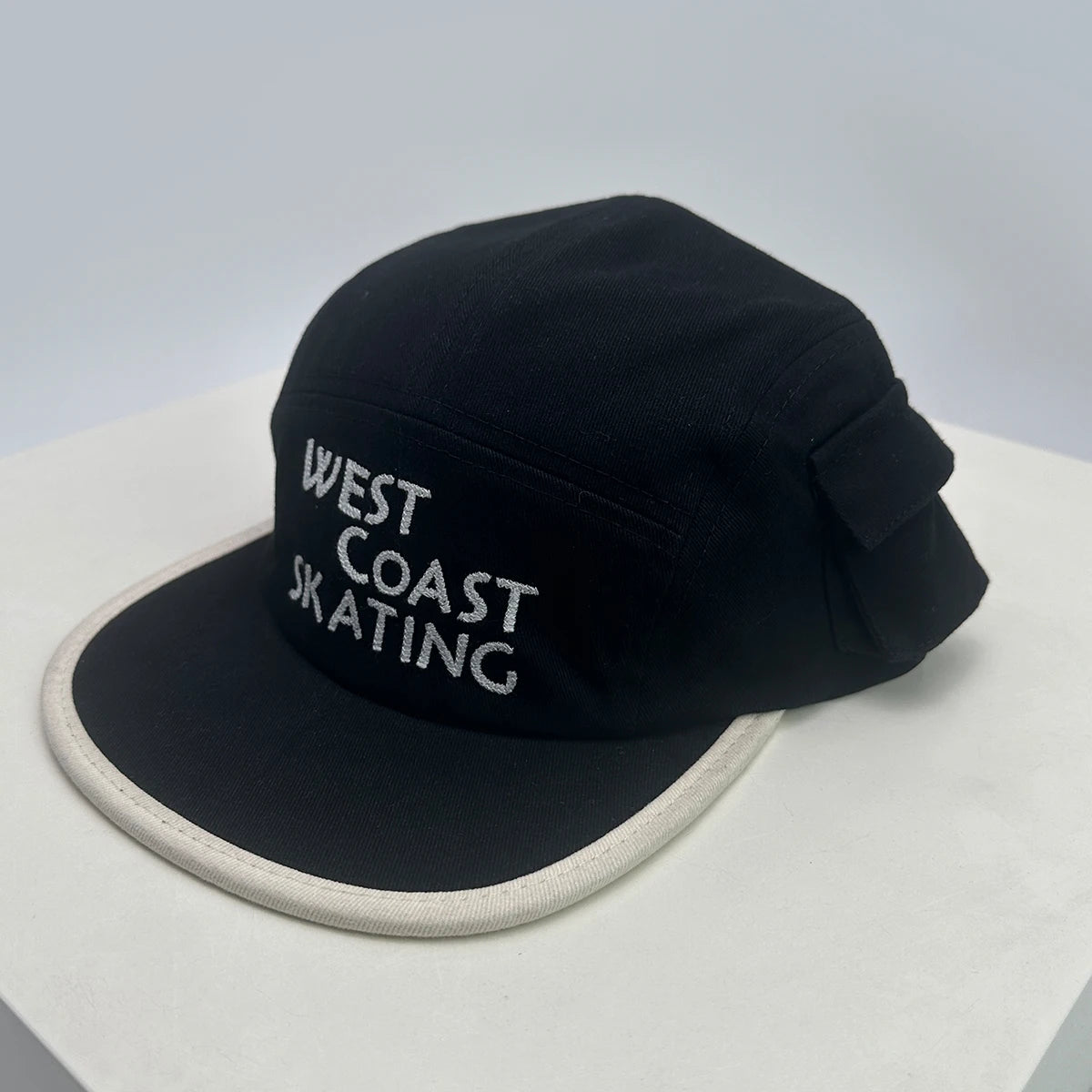 Color Block Letster Flat Brim Snapback Cap
