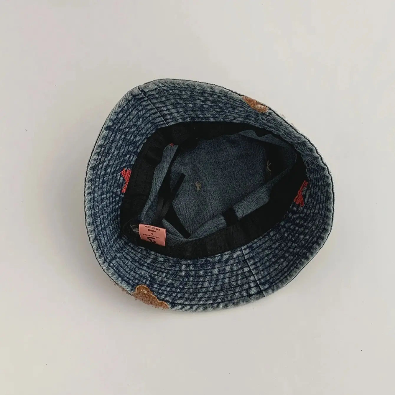 Washed Ripped Denim Fisherman Hat