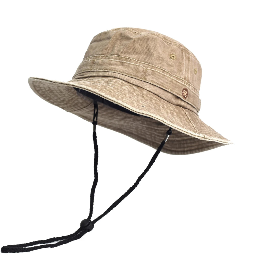 Washed Cotton Bucket Hats Spring Summer