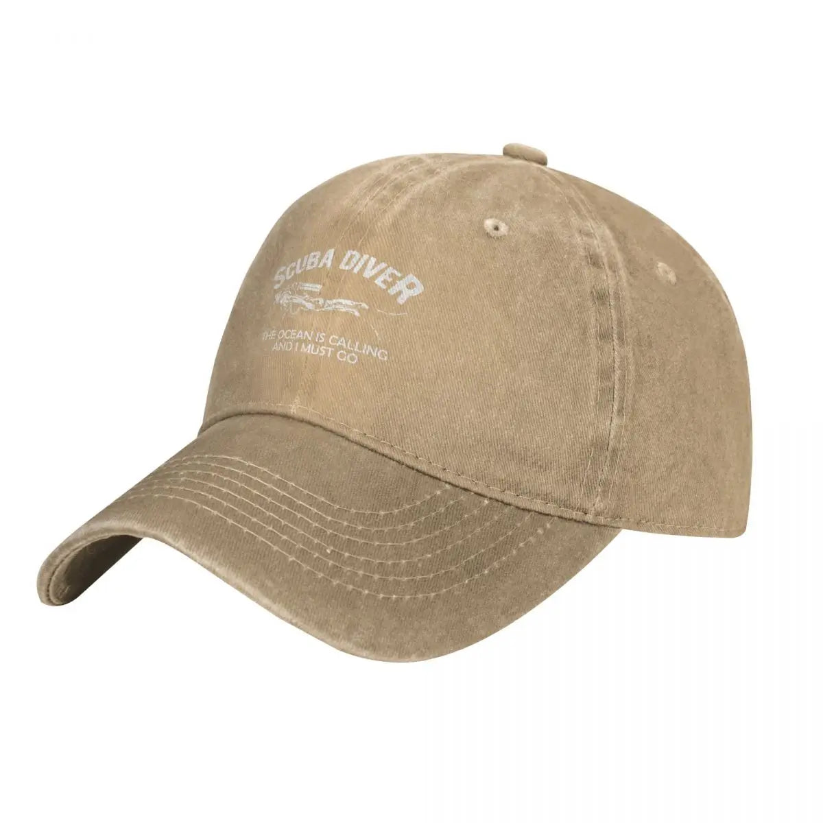 Vintage Washed Scuba Diving Cotton Baseball Cap
