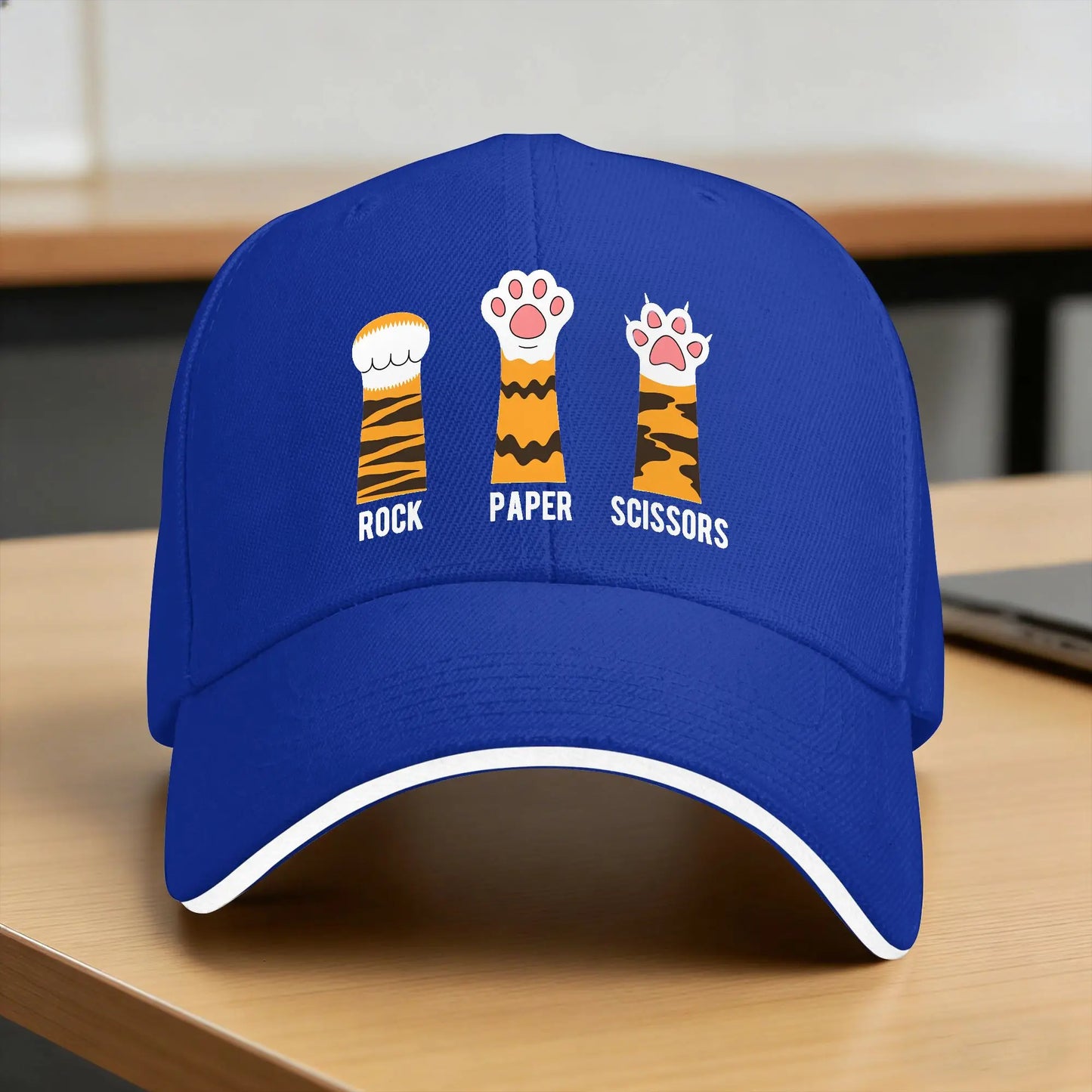 Cute Cat Paw Rock Paper Scissors Y2K Trucker Baseball Cap