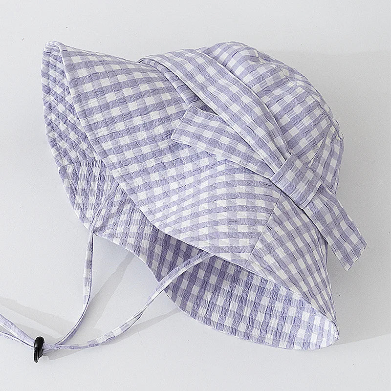 Women's Vintage Pink Plaid Bucket Hat