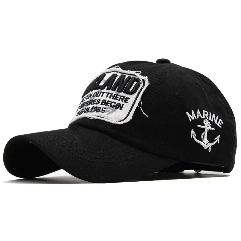 Embroidery Letter Cotton Adjustable Baseball Cap