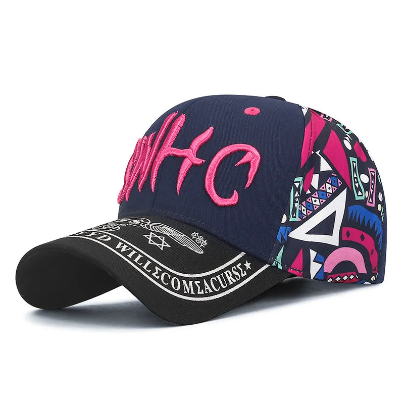 Unisex Korean Letter Embroidery Baseball Cap