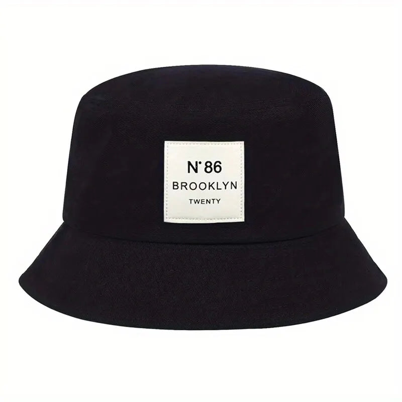 Unisex N86 Leather Label Personality Bucket Hats